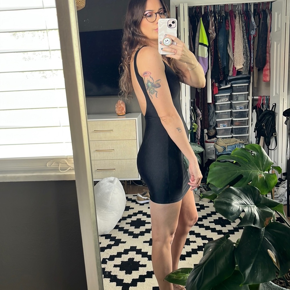 American Apparel black low back dress